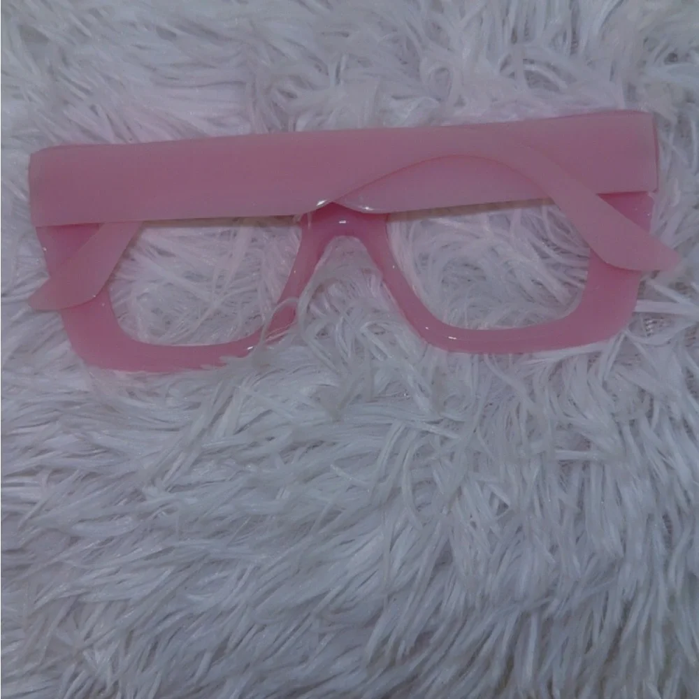 Pink Square Frame Sunglasses - Picture 3 of 4